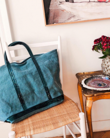 Cabas Sequin et Cuir