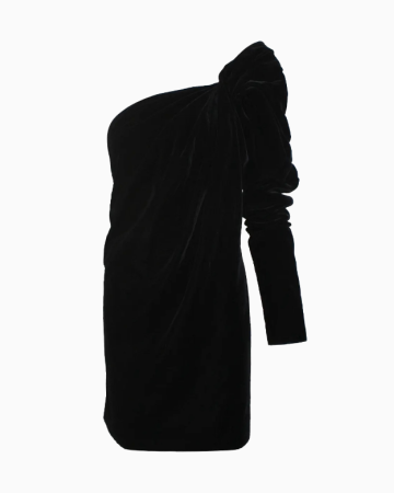 Robe Black Mini Velvet