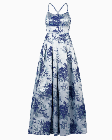 Robe Floral Bleu