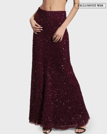 Jupe Bugundy Sequins