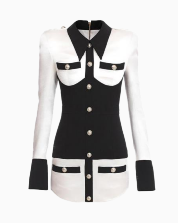 Robe Corset Black And White