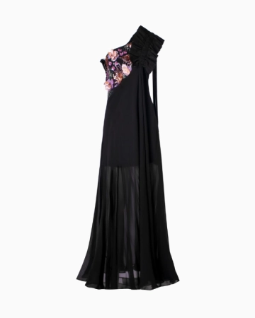 Robe Top Brodé Noire