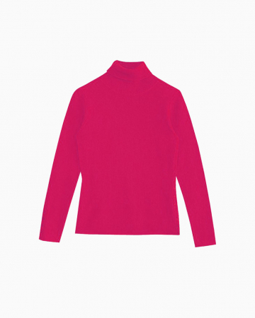 Pull Turtle Neck Loose Fuchsia