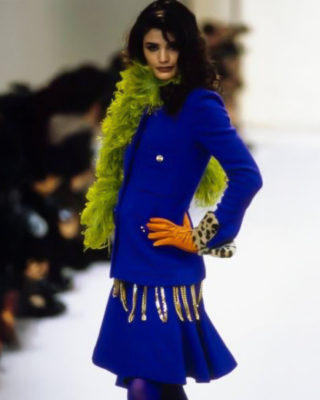 Veste Blue Tweed FW1991 Par Karl Lagerfeld