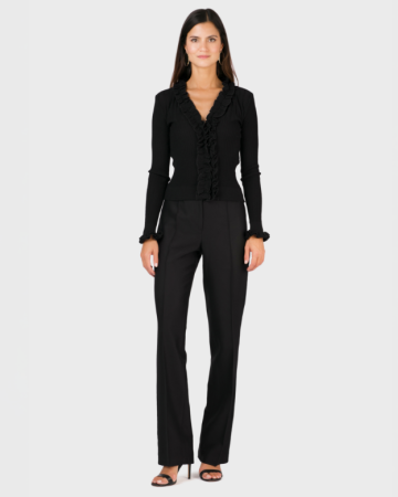 Top Ruffle Noir
