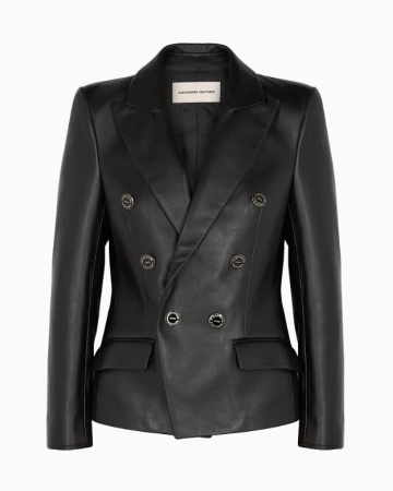 Veste Smoking Cuir Noir