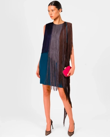 Robe longues franges