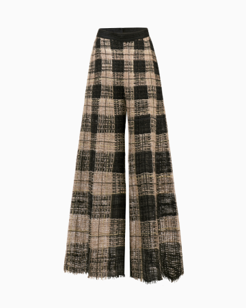 Pantalon Plaid Wide Leg