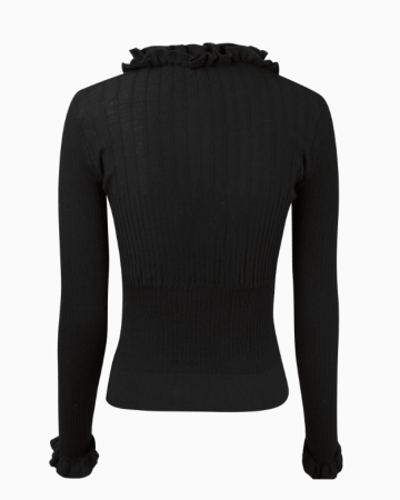 Top Ruffle Noir