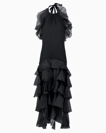 Robe Black Ruffle FW1986