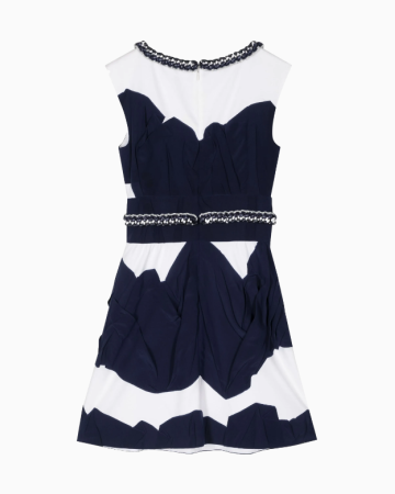 Robe Blue White Mini Braid