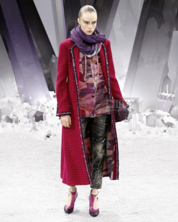 Manteau Tweed Burgundy