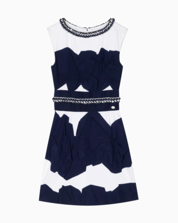 Robe Blue White Mini Braid