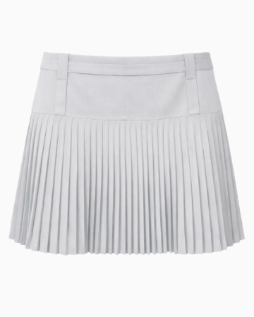 Jupe Plissé Gris Clair
