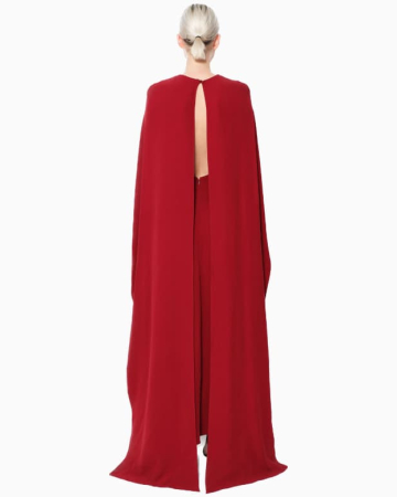 Robe Silk Cape Gown
