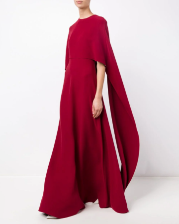 Robe Silk Cape Gown