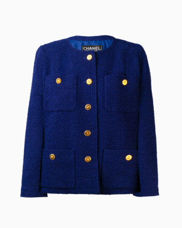 Veste Blue Tweed FW1991 Par Karl Lagerfeld