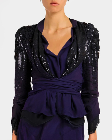 Tailleur Soie Marine