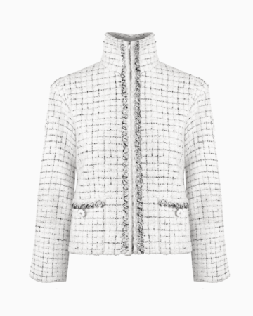 Veste Tweed White And Silver