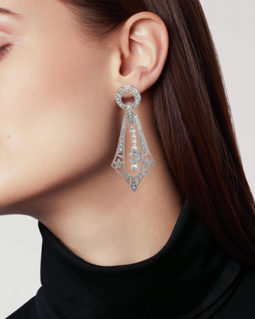 Boucles D'Oreilles Étoiles Art Déco