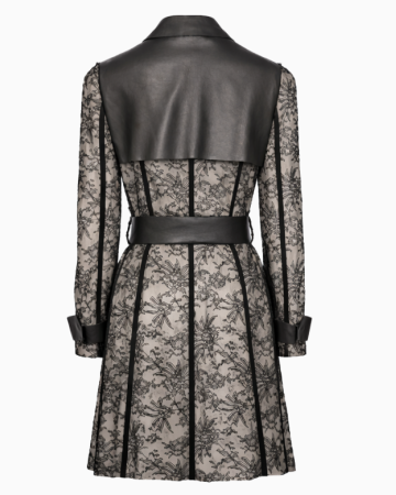 Manteau Ceinturé En Dentelle Et Cuir Resort 2011