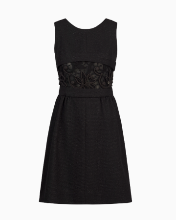 Robe Dentelle Ajourée Noire