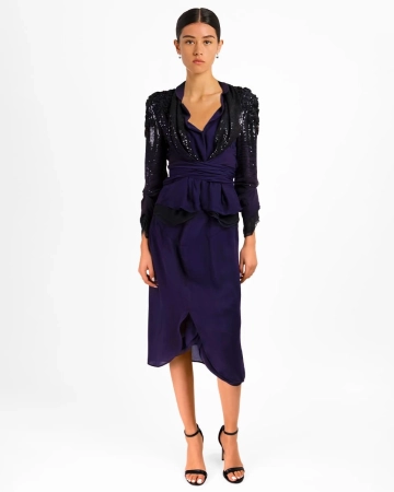 Tailleur Soie Marine