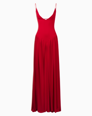Robe Plissé Rouge Fluidité