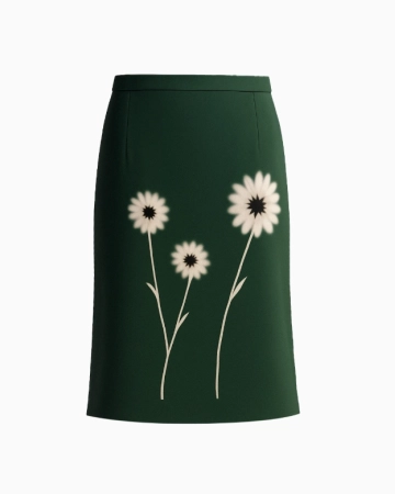 Jupe Green Silk