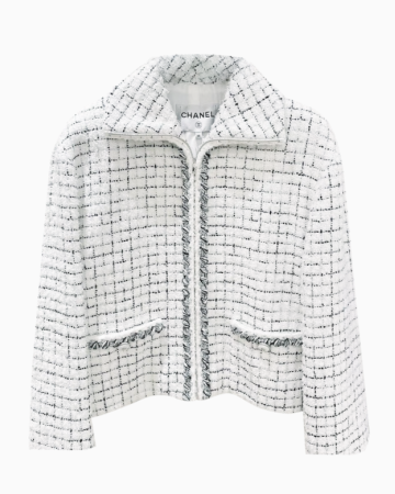 Veste Tweed White And Silver