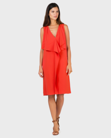 Robe Rouge Drapée