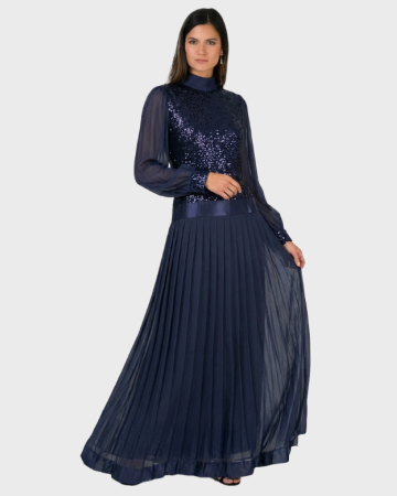 Robe Sequins Nuit Profonde