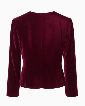 Veste Velours Asymétrique Bijou