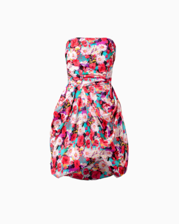 Robe bustier boule fleurie