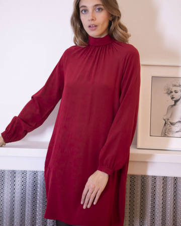 Robe Cecily bordeaux-Exclusivité web