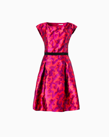 Robe Violette Et Orange Années 50