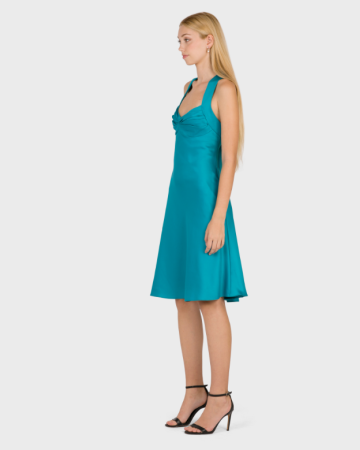 Robe Drapé Bleu Ciel