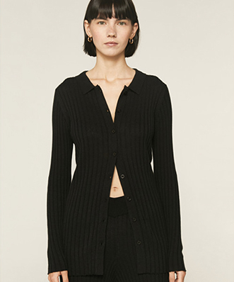 Cardigan Polo Noir