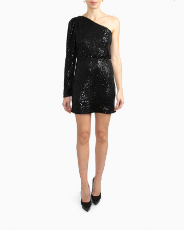 Robe One Shoulder Sequin