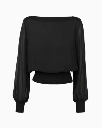 Top Mousseline Noire