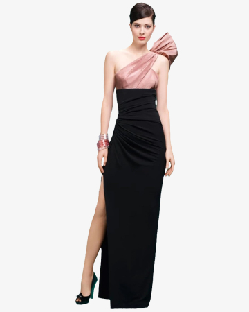 Robe Jersey de soie top asymétrique