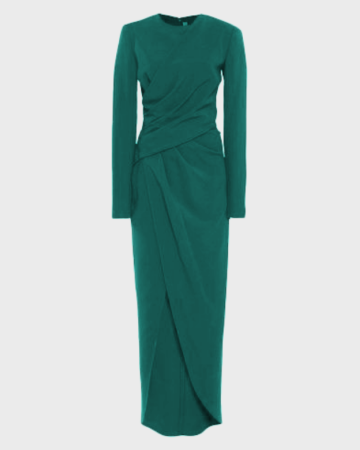 Robe Crêpe Green Midi