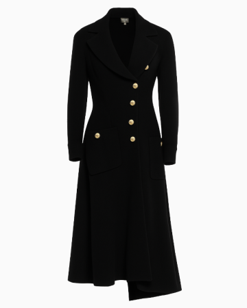 Manteau Croisé Noir Iconique FW 2020 By Virginie Viard