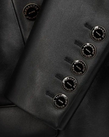 Veste Smoking Cuir Noir