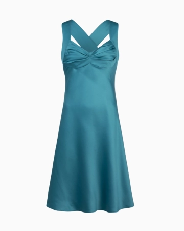 Robe Drapé Bleu Ciel