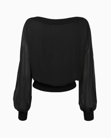 Top Mousseline Noire