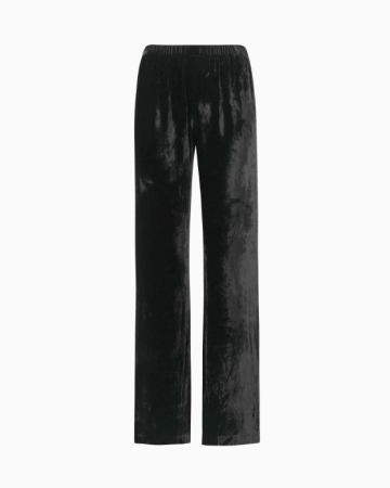 Pantalon Palazzo En Velours Noir