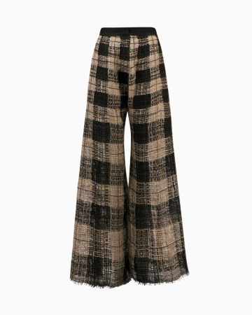 Pantalon Plaid Wide Leg
