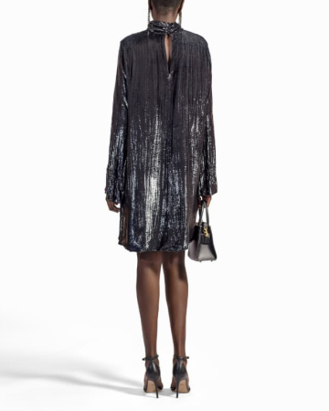 Robe Velours Argent