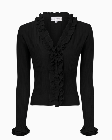 Top Ruffle Noir